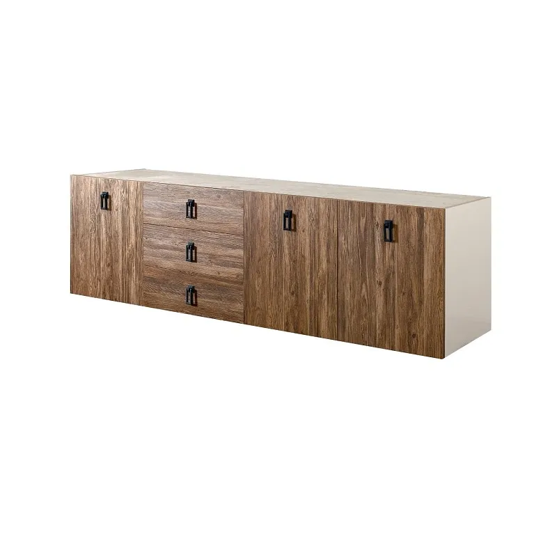 Комод 2.1м Bogemia Fly Wood Fa (Слоновая кость) (Novabuk/Черный) БМКМ-5