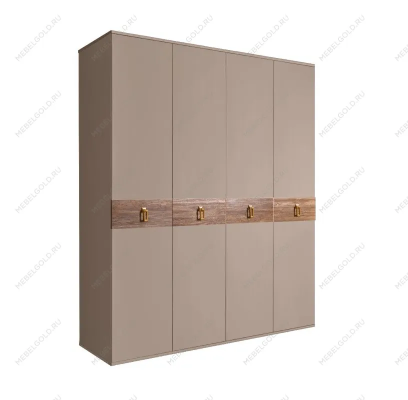 Шкаф 4-х дв. Bogemia Wood Fa (Мокка/Золото) БМШ2/4(Wo)