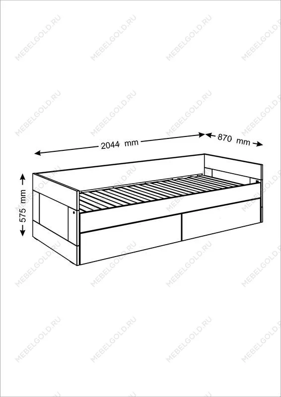 БРИМНЭС / СИРИУС Кровать двуспальная раздвижная ИКЕА / IKEA шириной 80(160) см, Венге | изображение 3