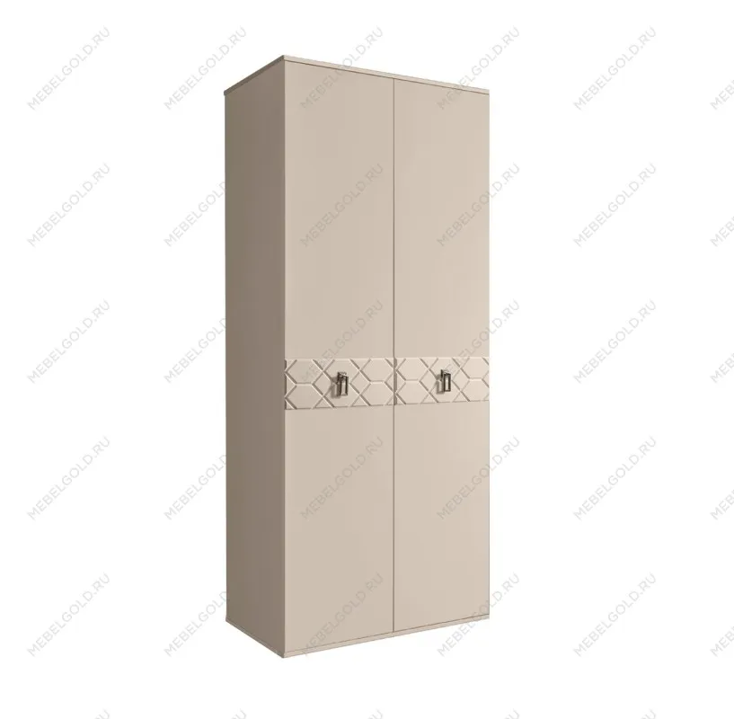 Шкаф 2-х дверный Bogemia Farfalle (Ваниль/Хром) БМШ2/2(Fa)