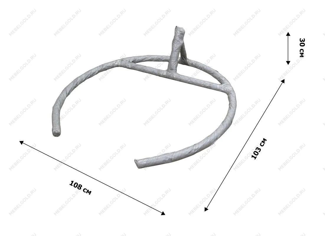 Кресло подвесное Сфера арт.CN800-2024 (стойка+основание.черн.,корзн.черн.,подуш.беж. (М)) | изображение 3
