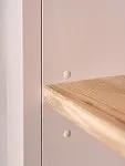 Шкаф с витриной Сага, 50х41х215 см, кашемир/ясень | изображение 2