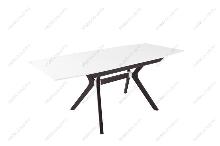 Стол Пекин (1400*820+400/цвет столешницы Белый/цвет ножек Венге) | изображение 1