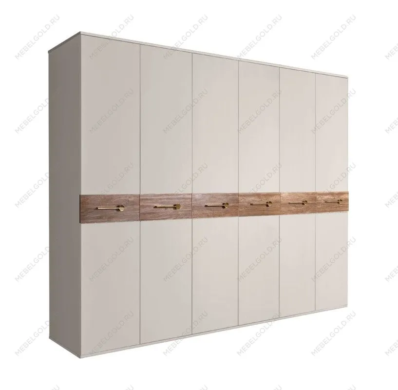 Шкаф 6-ти дв. Bogemia Wood Wo (Шелк/Золото) БМШ2/6(Wo)