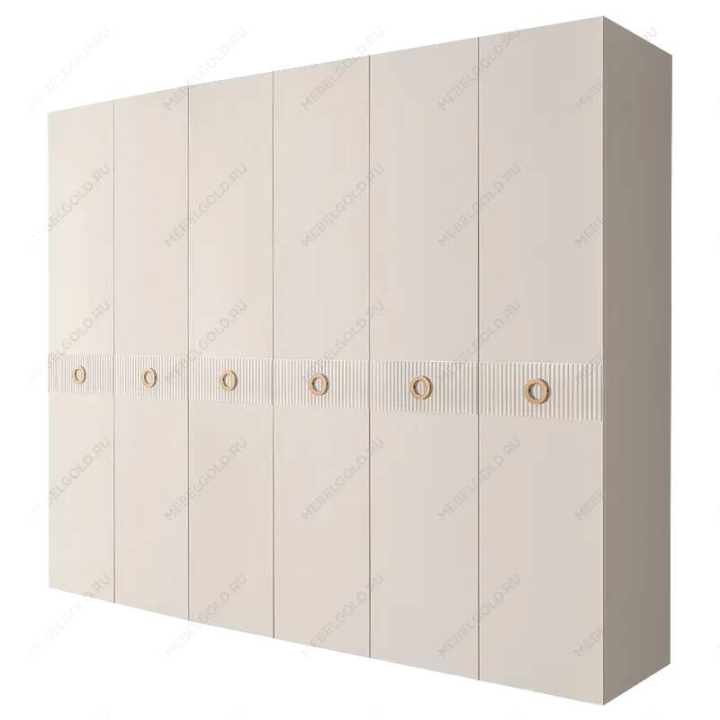 Шкаф 6-ти дв. Bogemia Fillini (Слоновая кость/Золото) БМШ2/6(Fi)