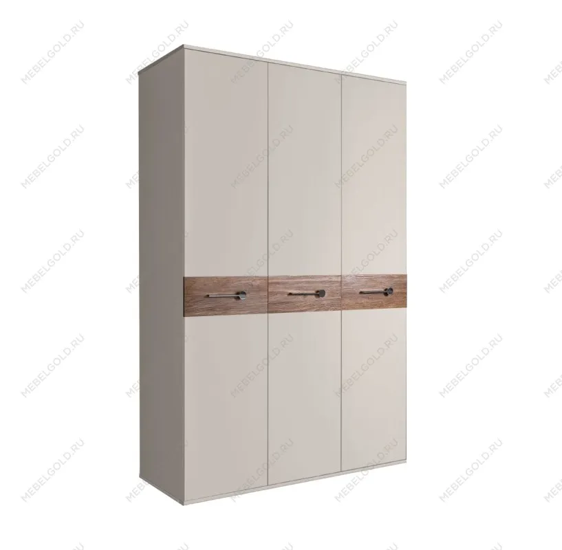 Шкаф 3-х дверный Bogemia Wood Wo (Шелк/Хром) БМШ2/3(Wo)