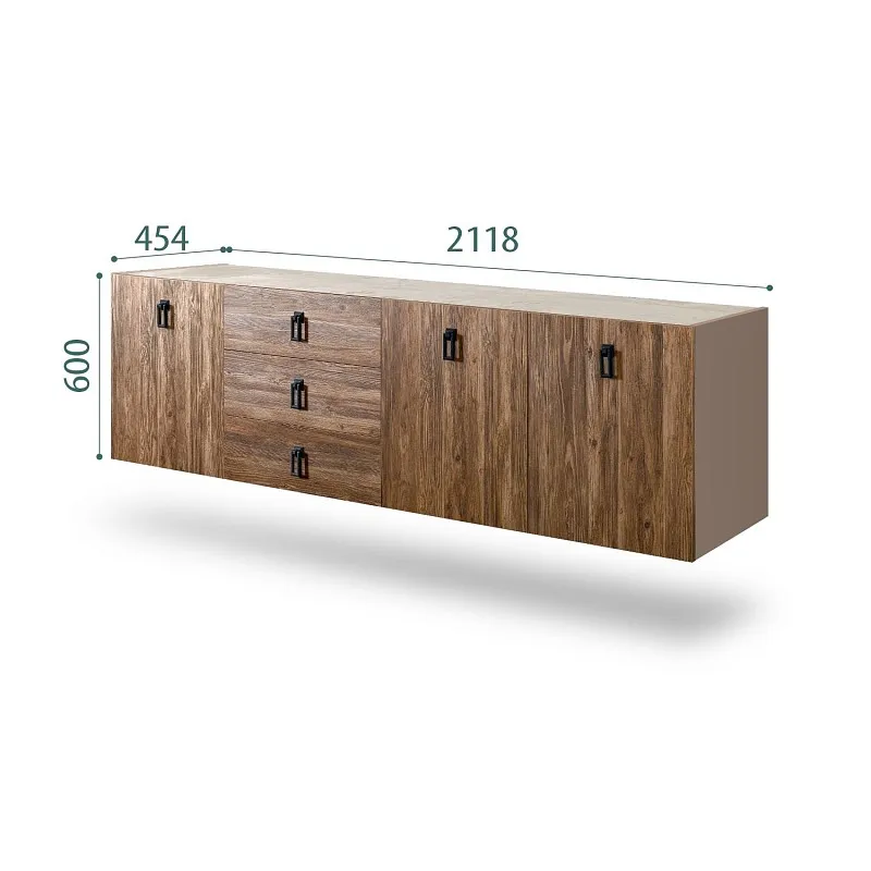 Комод 2.1м Bogemia Fly Wood Fa (Мокка) (Novabuk/Черный) БМКМ-5