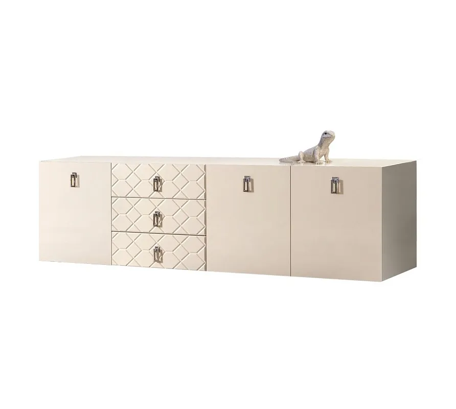 Комод 2.1м Bogemia Fly Farfalle (Слоновая кость) (Lakobel/Хром) БМКМ-5