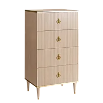 Комод 4 ящика Римини СОЛО (Латте/Золото) РМКМ-6(s)