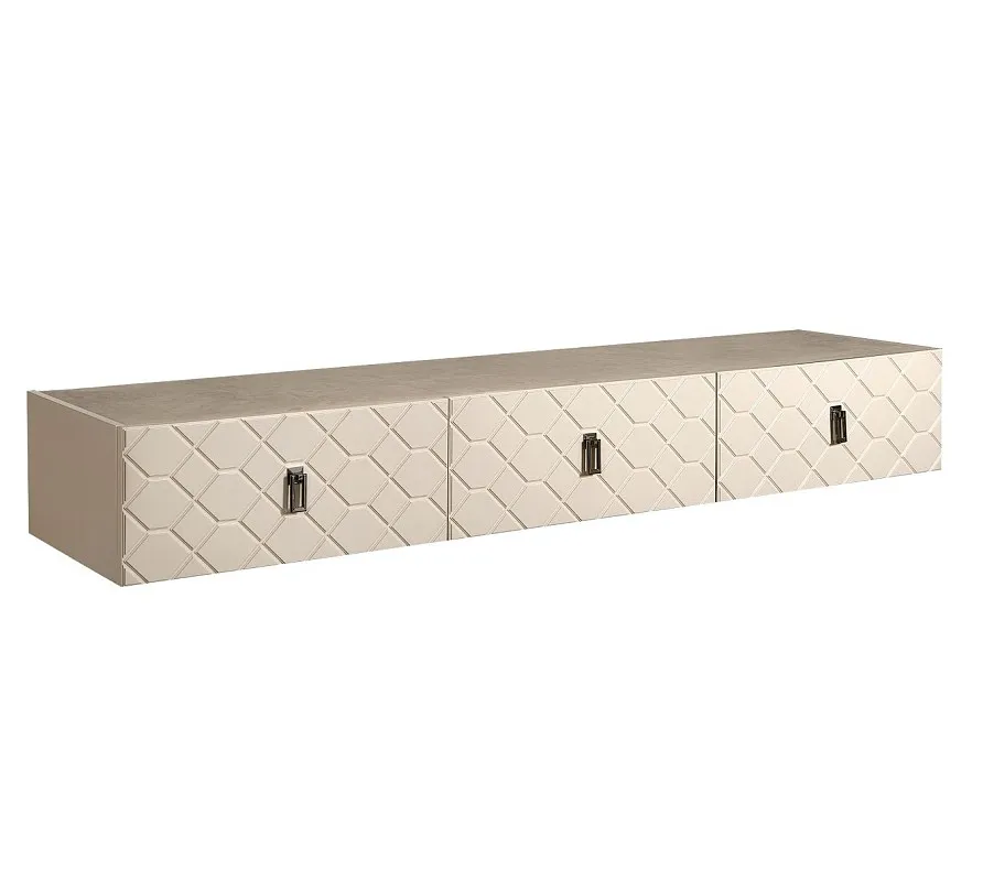 Тумба телевизионная 2.1м Bogemia Fly Farfalle (Слоновая кость) (Novabuk/Черный) БМТ-2