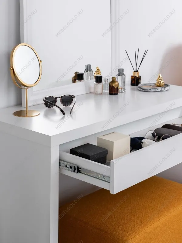 Стол туалетный Энкель с ящиком, 100x78х40 см, белый | изображение 2