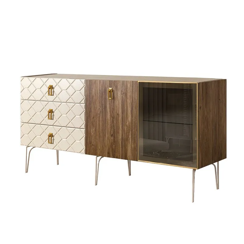 Комод 1.6м Bogemia Woodline Wood Fa (Слоновая кость) (Novabuk/Золото) БМКМ-4[5][10]