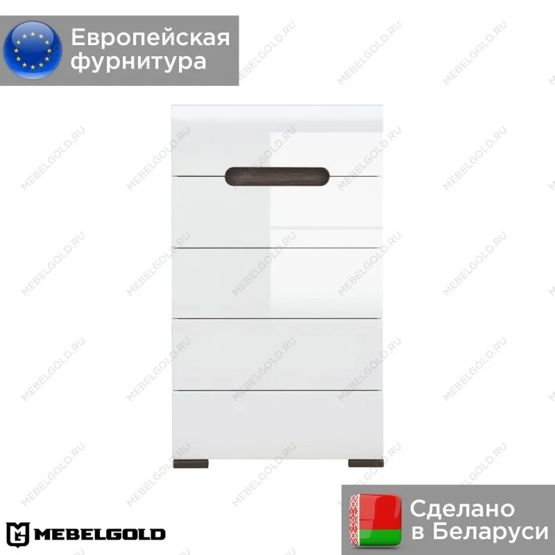 Комод Ацтека KOM5S/10/6 белый | изображение 1