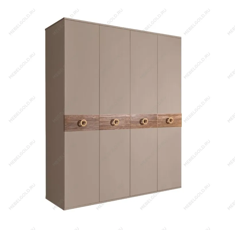 Шкаф 4-х дв. Bogemia Wood Fi (Мокка/Золото) БМШ2/4(Wo)