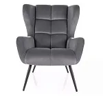 Кресло Signal LOUIS Velvet 14 (серый/черный) | изображение 2