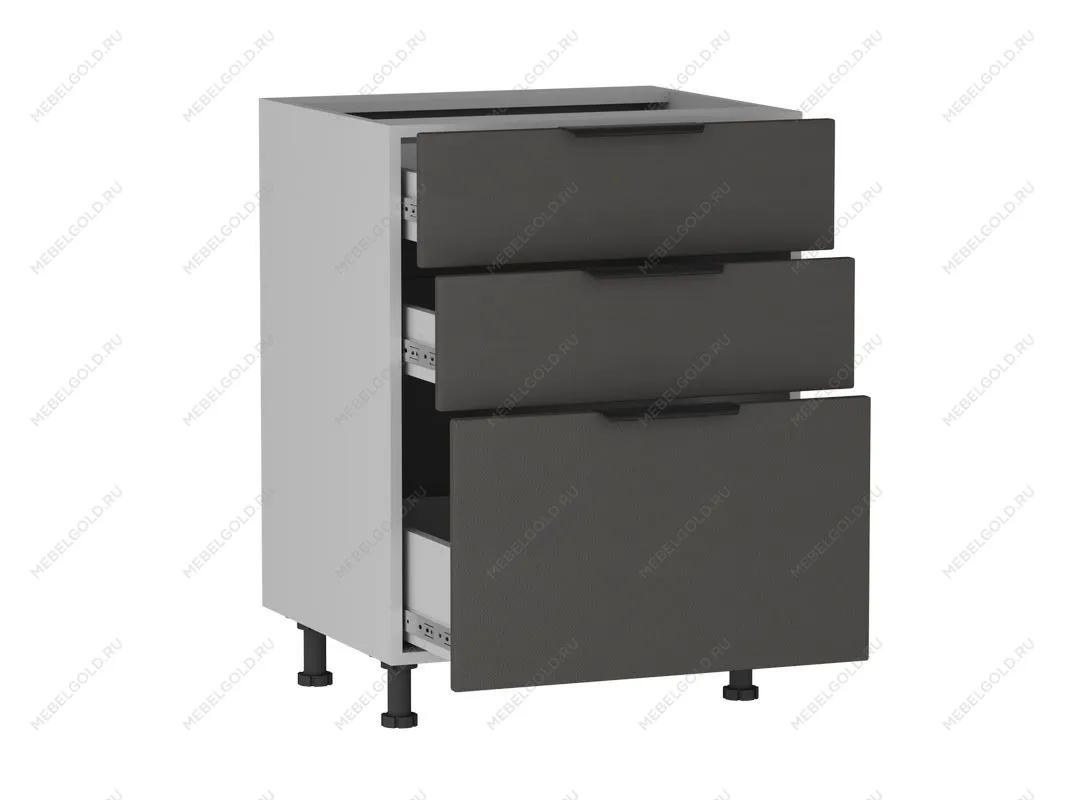 Стол с ящиками СЯ-60 (176/356), Ватель (600*523*820) Экокожа Серый, 23319 | изображение 1