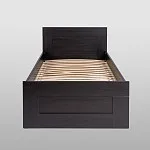 Кровать двуспальная ГУД ЛАКК Сириус, 120х200 см, черный, дуб венге | изображение 2