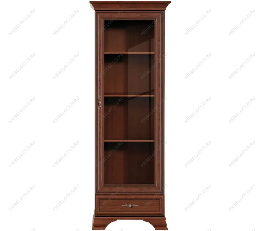 Шкаф с витриной Кентаки REG1W1S каштан