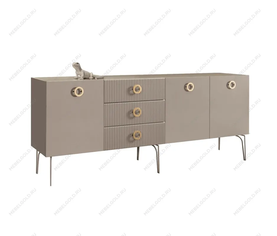 Комод 2.1м Bogemia Fillini (Мокка) (Lakobel/Золото) БМКМ-5(Fi)