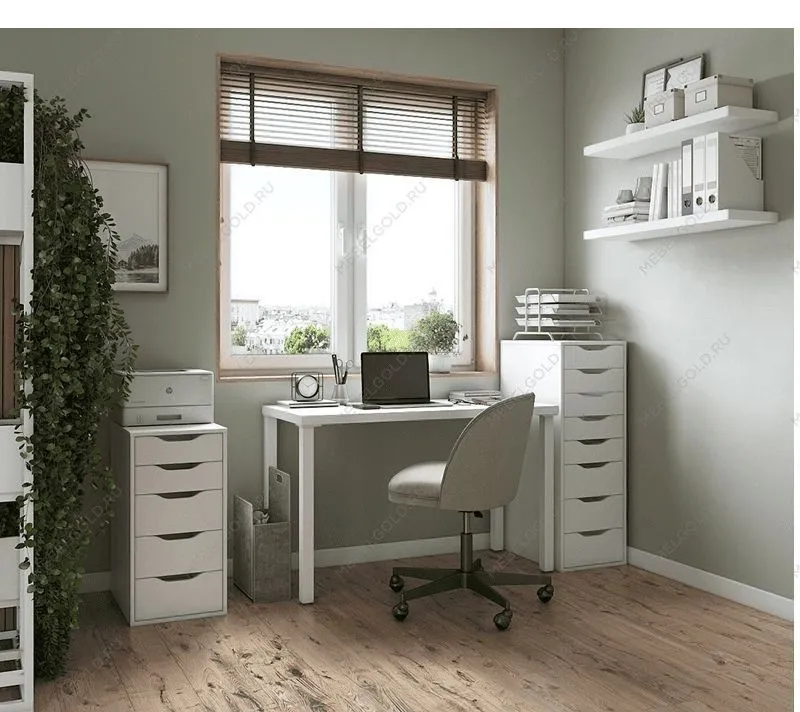 ИНГАР стол письменный ИКЕА / IKEA, 140x75, белый | изображение 3