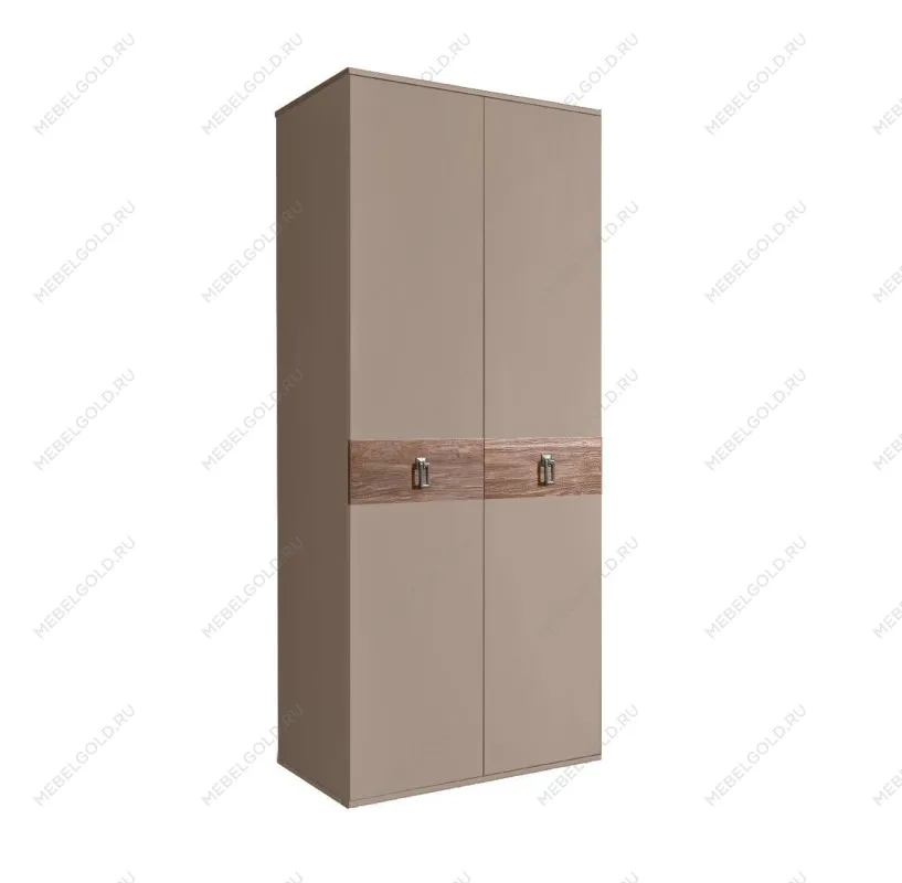 Шкаф 2-х дверный Bogemia Wood Fa (Мокка/Хром) БМШ2/2(Wo)