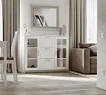 БРИМНЭС / СИРИУС тумба ИКЕА / IKEA 2 двери со стеклом и 3 ящика 117х95 белая | изображение 4