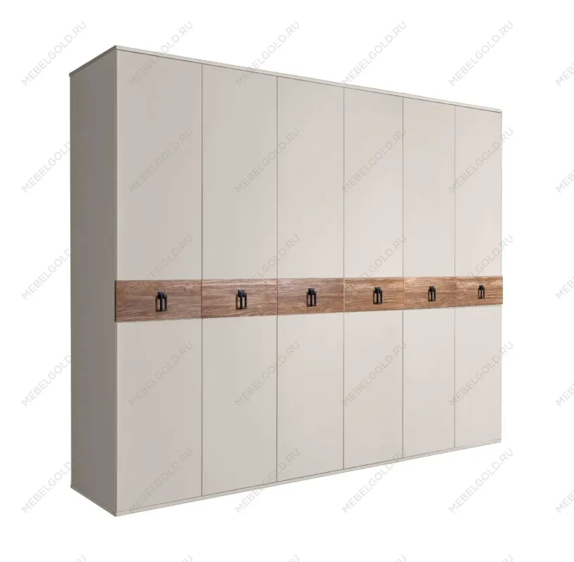 Шкаф 6-ти дв. Bogemia Wood Fa (Шелк/Черный) БМШ2/6(Wo)