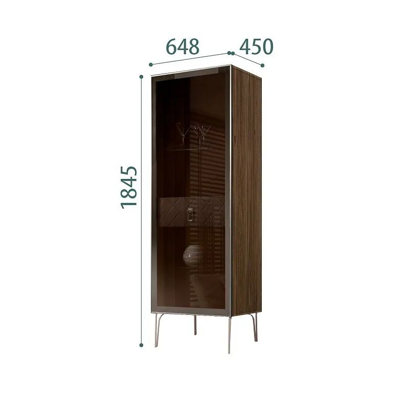Витрина Bogemia Woodline Fa (Мокка/Хром) БМВ1-1С