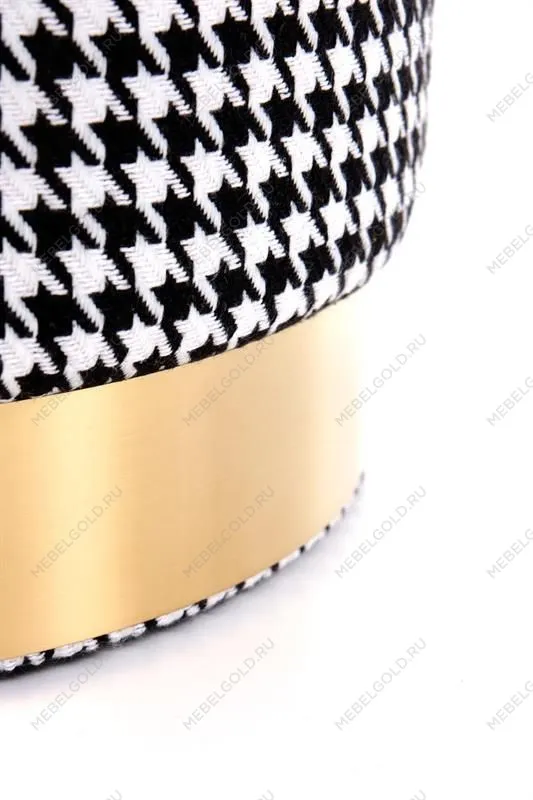 Пуф Halmar ARUNA (черный/белый/золотой) | изображение 3