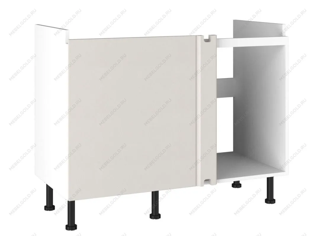 Стол под мойку угловой СМУ-120, Виста (1100*534*870) Экокожа Белый, 26305