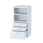 ПИКСИ стеллаж с 3 ящиками 60x57x123, робкий подснежник | изображение 2