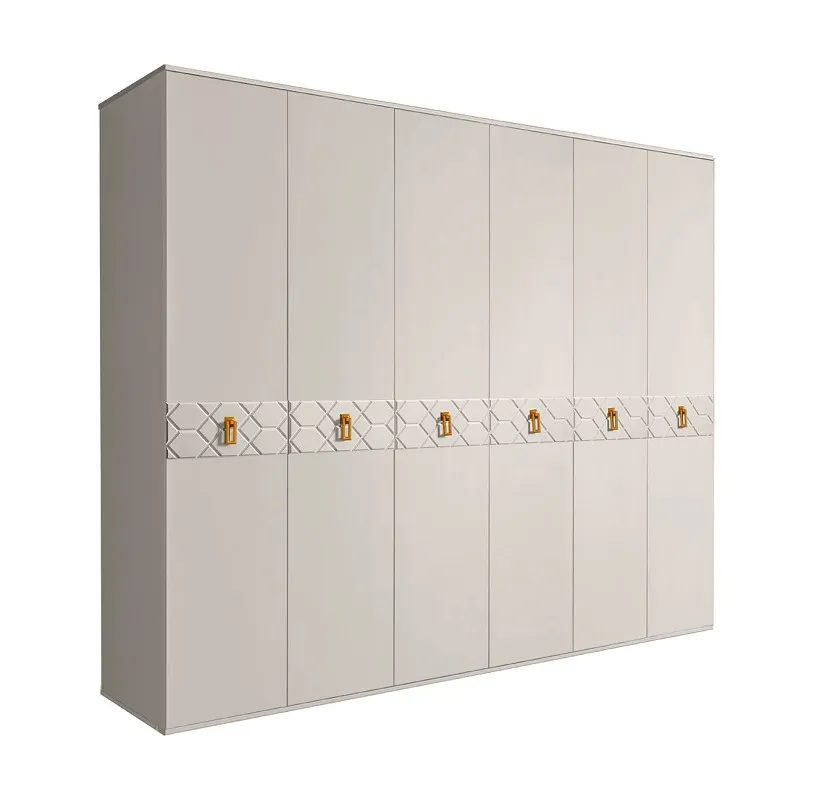 Шкаф 6-ти дв. Bogemia Farfalle (Шелк/Золото) БМШ2/6(Fa)