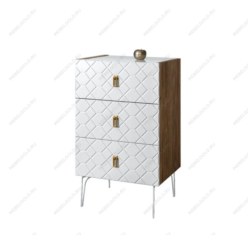 Комод Bogemia Woodline Fa (Белый) (Lakobel/Золото) БМКМ-1