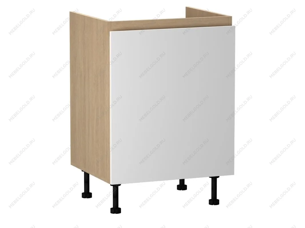 Стол под мойку СМ-60, Женева (600*520*870) Дуб Палермо/Белый матовый, 22410