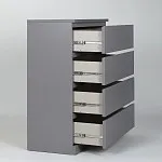 Комод Варма, 4 ящика, 80х100х40 см, эмаль серая | изображение 12