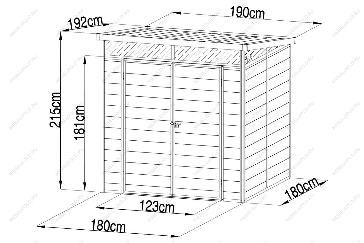 Сарай пластиковый Black Fox Artisan 3.2 м2 (1.9 x 1.91 м) | изображение 4