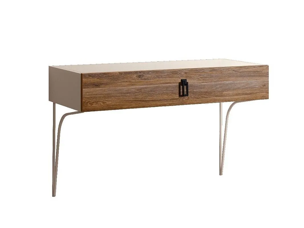 Стол туалетный (консоль) Bogemia Wood Fa (Слоновая кость) (Novabuk/Черный) БМСТ-1(Wo)