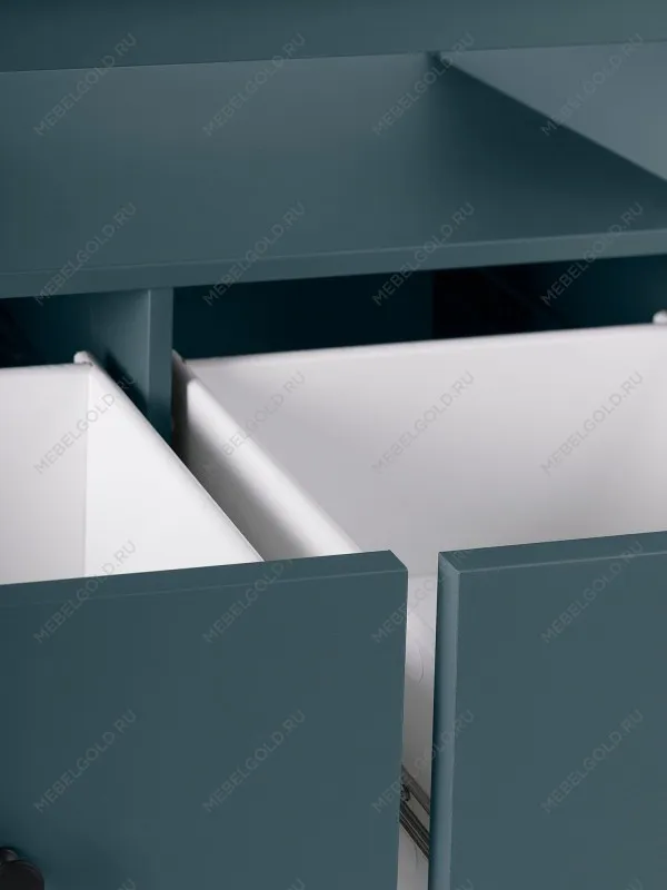 Тумба Сага, 2 ящика, 91х42х63 см, темно-бирюзовая | изображение 7