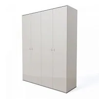 Шкаф 4-х дверный Римини (Слоновая кость/Серебро) РМШ2/4