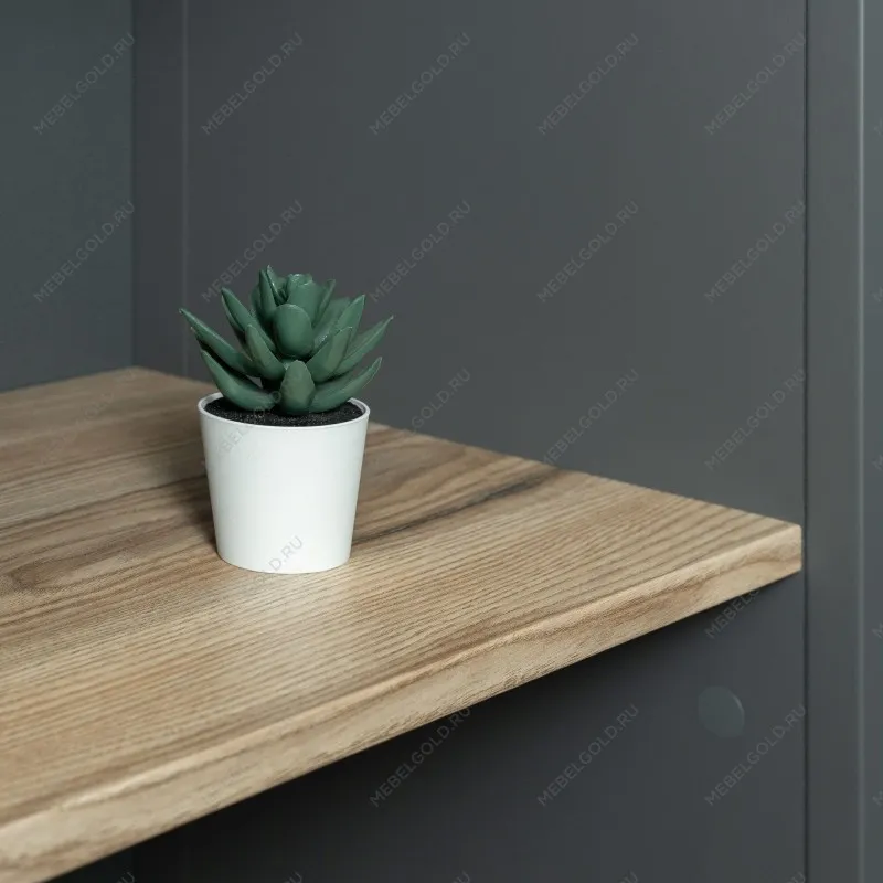 Стеллаж Сага, 50х42х215 см, серый/ясень | изображение 1