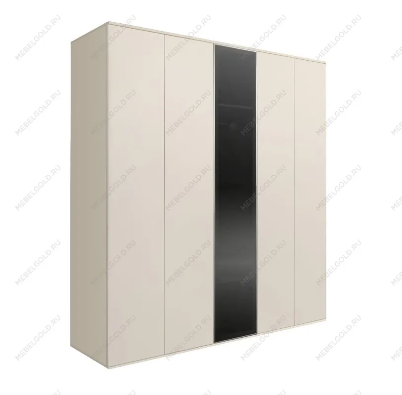 Шкаф 5-ти дв. Bogemia Air (Слоновая кость/Черный) БМШ2/5(1)