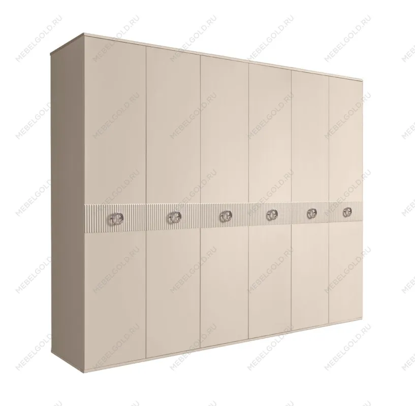 Шкаф 6-ти дв. Bogemia Fillini (Ваниль/Хром) БМШ2/6(Fi)