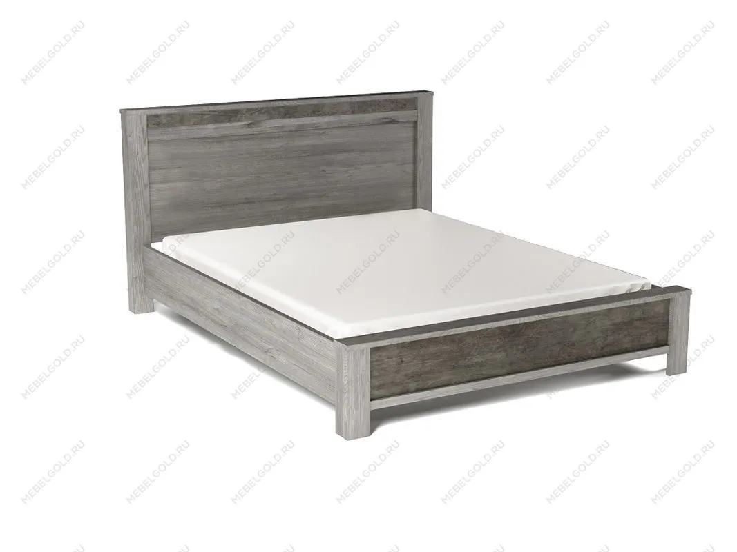 Кровать (каркас) Люкс 1600, Денвер (1764*2213*1022) Риббек серый, 11722