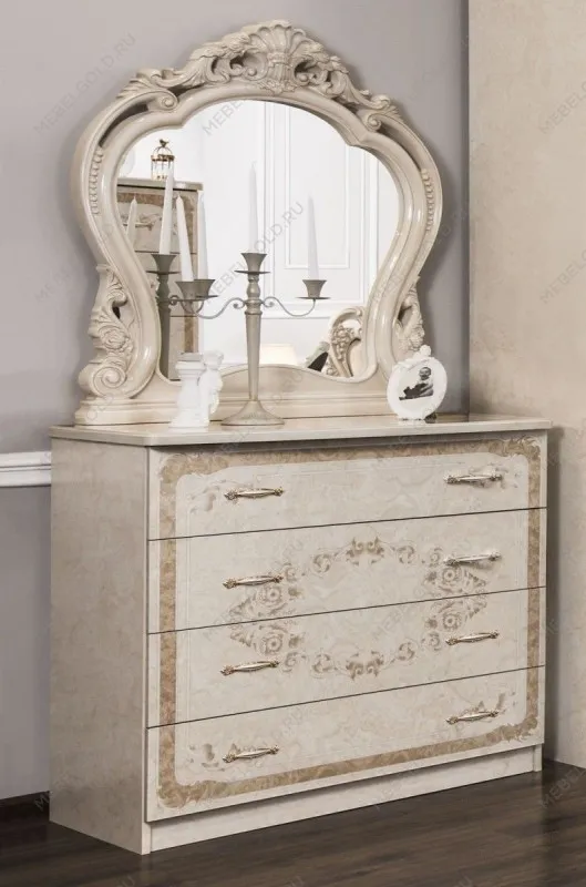 Комод Патрисия 4 ящика крем корень глянец - Выставка м. Марьина роща | изображение 2