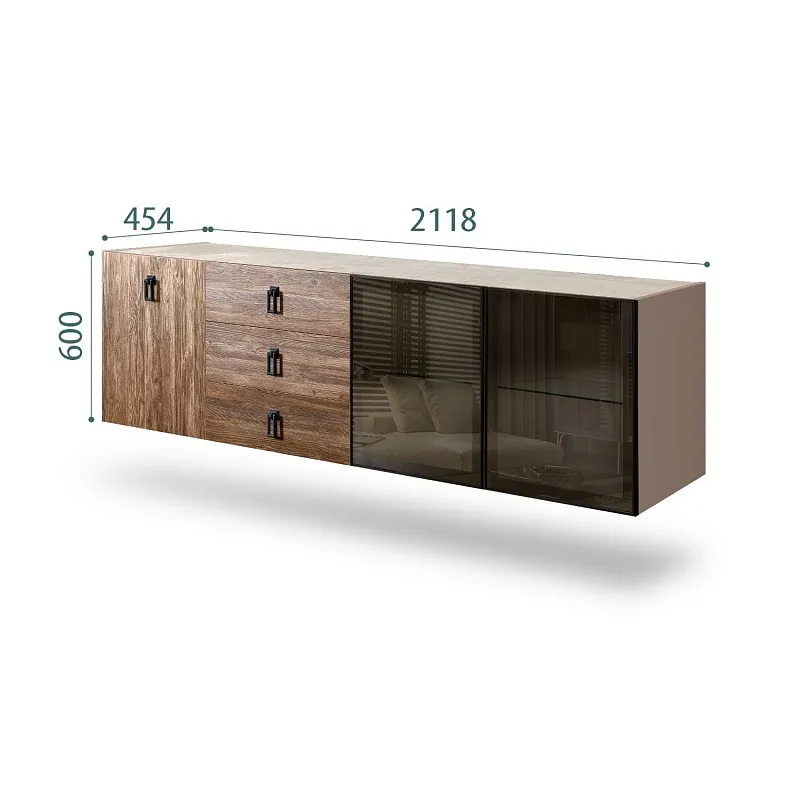 Комод 2.1м Bogemia Fly Wood Fa (Мокка) (Novabuk/Черный) БМКМ-5[5][10]