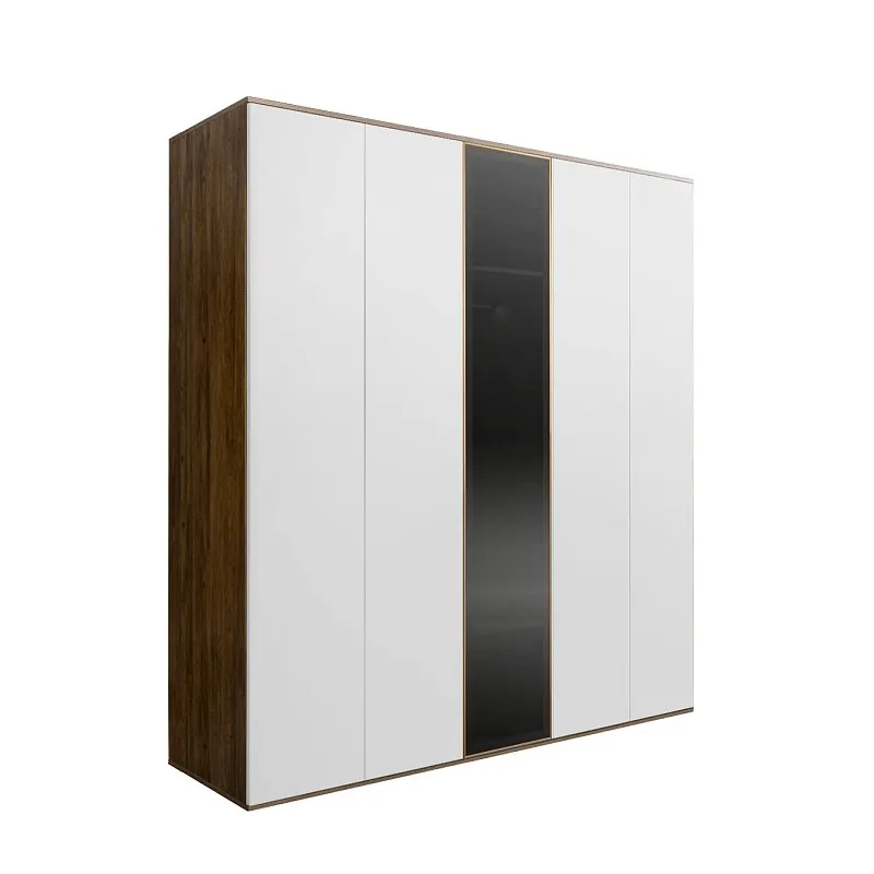 Шкаф 5-ти дв. Bogemia Woodline Air (Белый/Золото) БМШ2/5(1)