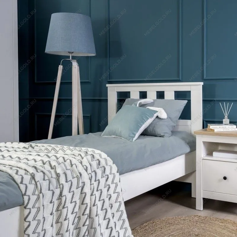 Кровать односпальная Сага, 90х200 см, белая | изображение 4