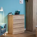 МАЛЬТА комод ИКЕА / IKEA 4 ящика 80х99 сонома | изображение 5