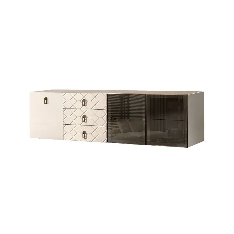 Комод 2.1м Bogemia Fly Fa (Слоновая кость) (Novabuk/Черный) БМКМ-5[5][10]