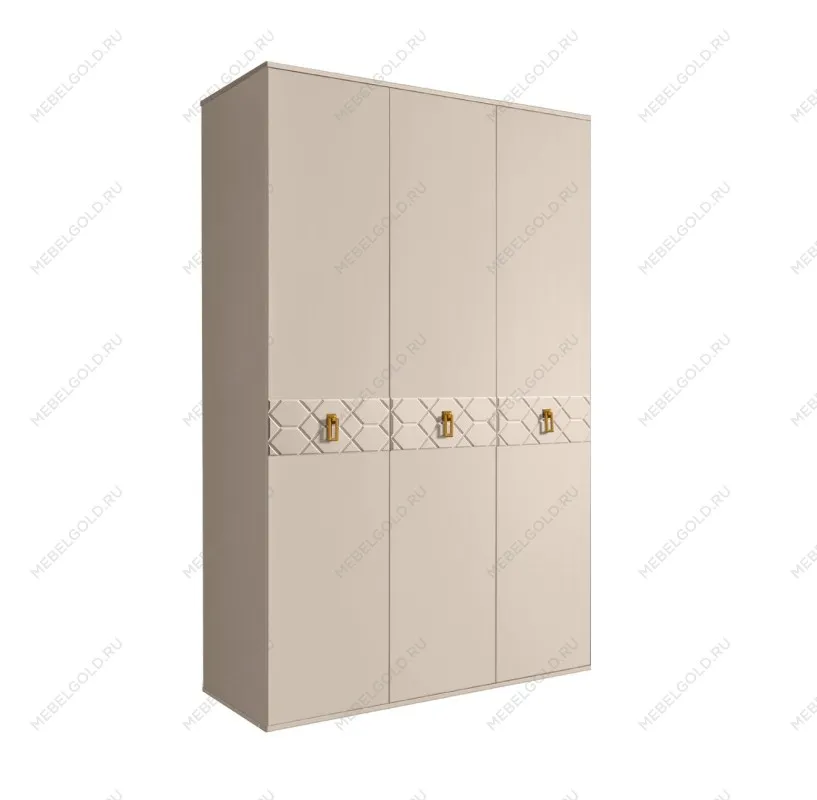 Шкаф 3-х дверный Bogemia Farfalle (Ваниль/Золото) БМШ2/3(Fa)